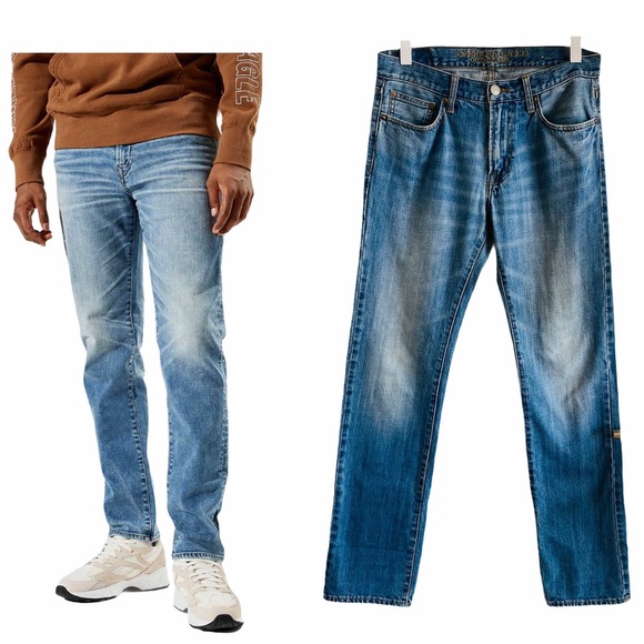 AEO American Eagle Slim Straight Denim Jeans 30/34 - Picture 2 of 10